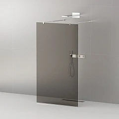 Душевая перегородка Cezares LIBERTA-L-2-100-GR-Cr Walk-in 100*195 L/R с возможностью двустороннего входа, стекло графит, профиль хром без поддона Душевая перегородка Cezares LIBERTA-L-2-100-GR-Cr Walk-in 100*195 L/R с возможностью двустороннего входа, стекло графит, профиль хром без поддона