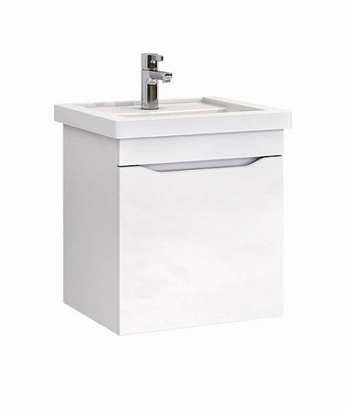 Тумба под раковину Vigo Grani 50 белая глянцевая 1 ящик