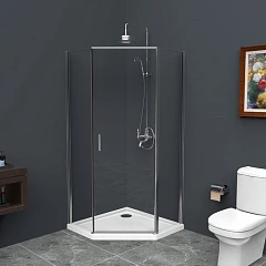 Душевой уголок BelBagno UNO-195-P-1-100-C-Cr 100*100*195 L/R без поддона Душевой уголок BelBagno UNO-195-P-1-100-C-Cr 100*100*195 L/R без поддона