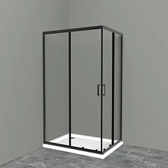 Душевой уголок BelBagno UNO-195-AH-2-120/90-C-NERO 120*90*195 L/R без поддона Душевой уголок BelBagno UNO-195-AH-2-120/90-C-NERO 120*90*195 L/R без поддона