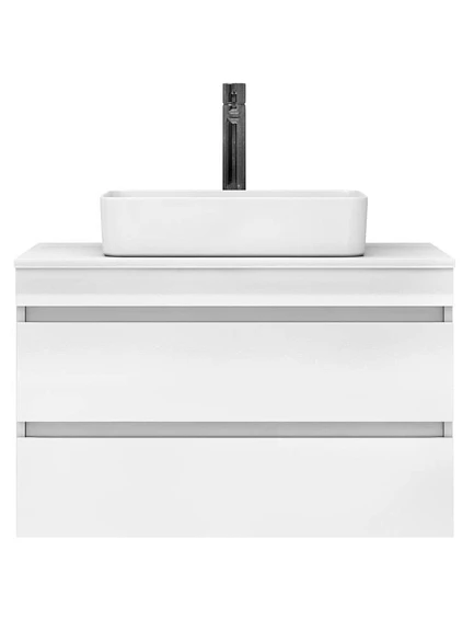 Тумба с раковиной Vigo Urban 70 белая глянцевая со столешницей