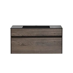 Тумба с раковиной Vincea Chiara 100 дуб темный (черная раковина) Тумба с раковиной Vincea Chiara 100 дуб темный (черная раковина)