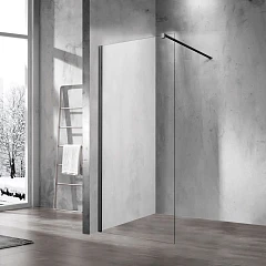 Душевая перегородка Vincea Walk-In 110*200 профиль черный матовый без поддона Душевая перегородка Vincea Walk-In 110*200 профиль черный матовый без поддона