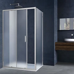 Душевой уголок Vincea Alpha 110*90*190 стекло текстурированное без поддона Душевой уголок Vincea Alpha 110*90*190 стекло текстурированное без поддона