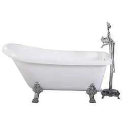 Акриловая ванна Ceruttispa Vito 155x74 на львиных лапах (хром) Акриловая ванна Ceruttispa Vito 155x74 на львиных лапах (хром)