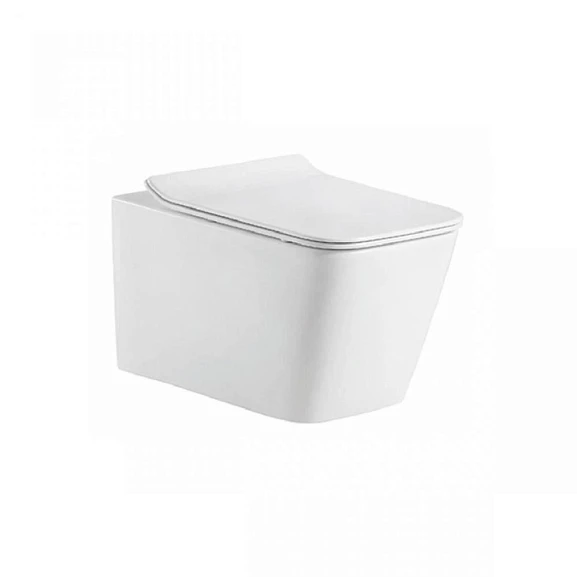 Подвесной унитаз Bravat Manno C21201UW-RUS 35,5*51,5 безободковый с крышкой-сиденьем микролифт Slim