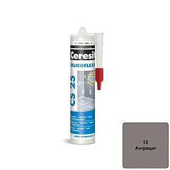 Затирка Ceresit CS25 Silicoflexx эластичная силиконовая №13 антрацит 280мл Затирка Ceresit CS25 Silicoflexx эластичная силиконовая №13 антрацит 280мл