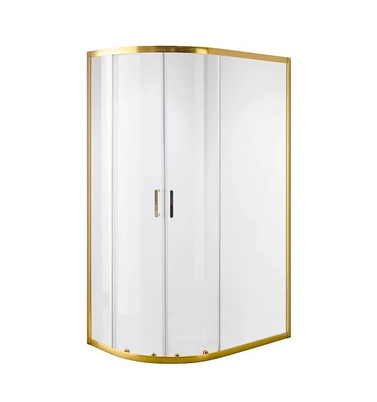 Душевое ограждение Niagara Nova NG-6421-08 GOLD 120*80*195 L/R полукруг, двери раздвижные без поддона