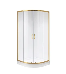 Душевое ограждение Niagara Nova NG-6406-08 GOLD 90*90*190 полукруг, двери раздвижные без поддона Душевое ограждение Niagara Nova NG-6406-08 GOLD 90*90*190 полукруг, двери раздвижные без поддона