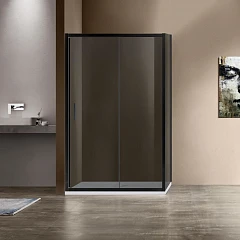 Душевой уголок Vincea Garda 120*90*190 стекло тонированное профиль черный матовый без поддона Душевой уголок Vincea Garda 120*90*190 стекло тонированное профиль черный матовый без поддона