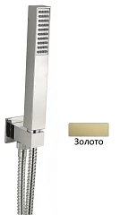 Душевая лейка Cezares CZR-L-DEFA-03/24 со шлангом 150см, штуцером и держателем, золото Душевая лейка Cezares CZR-L-DEFA-03/24 со шлангом 150см, штуцером и держателем, золото