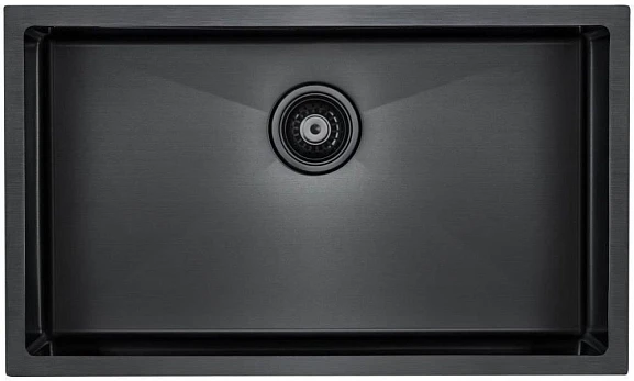 Кухонная мойка Paulmark Koher PM807444-GM 74*44 вороненая сталь