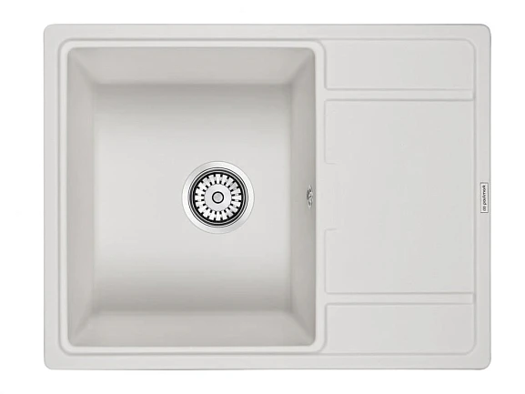Кухонная мойка Paulmark Flugen PM216550-WH 65*50 с крылом белая