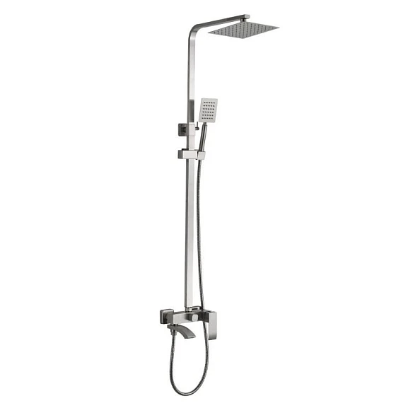 Душевая стойка Haiba HB24815 с изливом сталь матовая