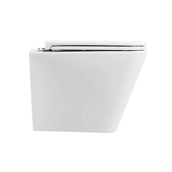 Подвесной унитаз BelBagno Ardente-Tor BB520CH-TOR 34,5*49 безободковый с системой смыва "Торнадо" с крышкой-сиденьем BB2322SC