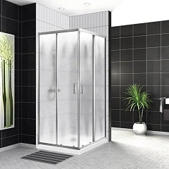 Душевой уголок BelBagno UNO-195-A-2-90-CH-Cr 90*90*198 (с поддоном TRAY-AS-A 90*90*3 белый матовый)