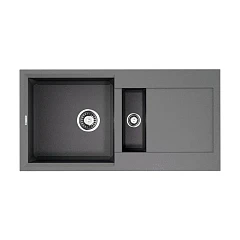 Кухонная мойка Omoikiri Sakaime 86*43,5 гранитная крошка Leningrad Grey полуторная с крылом Кухонная мойка Omoikiri Sakaime 86*43,5 гранитная крошка Leningrad Grey полуторная с крылом