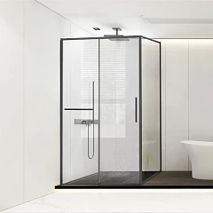 Душевой уголок Vincea Slim Soft 150*90*200 с доводчиком профиль вороненая сталь L/R без поддона Душевой уголок Vincea Slim Soft 150*90*200 с доводчиком профиль вороненая сталь L/R без поддона