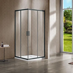 Душевой уголок Vincea Garda 110*90*190 профиль вороненая сталь без поддона Душевой уголок Vincea Garda 110*90*190 профиль вороненая сталь без поддона