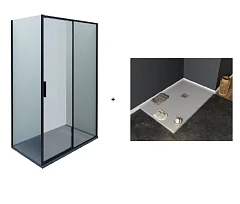Душевой уголок Aquanet Pleasure Evo AE65-N120-BT 120*90*193 L/R черн.анод./прозр. Easy Clean с поддоном серый камень 120*90 Душевой уголок Aquanet Pleasure Evo AE65-N120-BT 120*90*193 L/R черн.анод./прозр. Easy Clean с поддоном серый камень 120*90