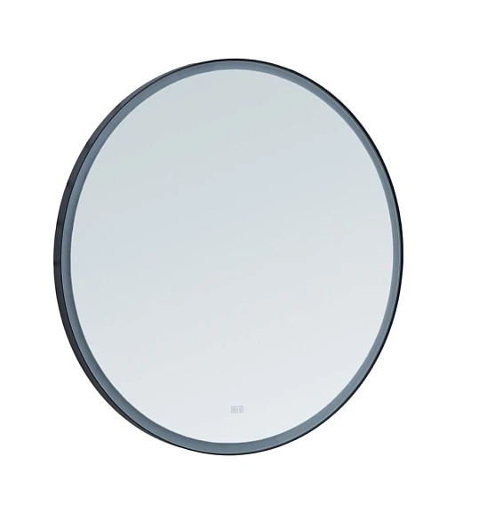 Зеркало Aquanet Тренд D 90 черное с Led подсветкой