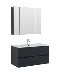 Комплект мебели Aquanet Алвита New 100 2 ящика, антрацит Комплект мебели Aquanet Алвита New 100 2 ящика, антрацит