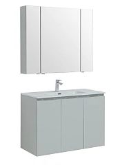 Комплект мебели Aquanet Алвита New 100 3 дверцы, серый Комплект мебели Aquanet Алвита New 100 3 дверцы, серый