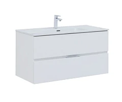 Тумба с раковиной Aquanet Алвита New 100 2 ящика, белый матовый Тумба с раковиной Aquanet Алвита New 100 2 ящика, белый матовый