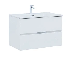 Тумба с раковиной Aquanet Алвита New 80 2 ящика, белый матовый Тумба с раковиной Aquanet Алвита New 80 2 ящика, белый матовый