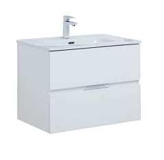 Тумба с раковиной Aquanet Алвита New 70 2 ящика, белый матовый Тумба с раковиной Aquanet Алвита New 70 2 ящика, белый матовый