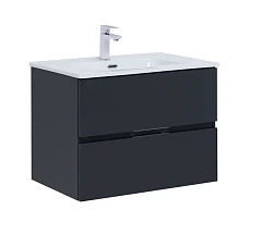 Тумба с раковиной Aquanet Алвита New 70 2 ящика, антрацит Тумба с раковиной Aquanet Алвита New 70 2 ящика, антрацит