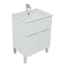 Тумба с раковиной Aquanet Алвита New 60 1 ящик, 2 дверцы, белый матовый Тумба с раковиной Aquanet Алвита New 60 1 ящик, 2 дверцы, белый матовый