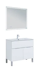 Комплект мебели Aquanet Алвита New 90 1 ящик, 2 дверцы, белый матовый Комплект мебели Aquanet Алвита New 90 1 ящик, 2 дверцы, белый матовый