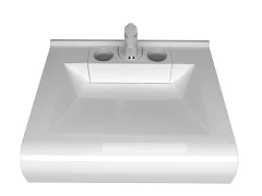 Раковина Stella Polar Корини 60*50,5 с 2 подстаканниками для установки над стиральной машиной