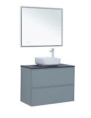 Комплект мебели Aquanet Арт 90 мисти грин Soft Touch (тактильный матовый) раковина City-1, синяя столешница Комплект мебели Aquanet Арт 90 мисти грин Soft Touch (тактильный матовый) раковина City-1, синяя столешница