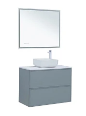 Комплект мебели Aquanet Арт 90 мисти грин Soft Touch (тактильный матовый) раковина City-1, белая столешница Комплект мебели Aquanet Арт 90 мисти грин Soft Touch (тактильный матовый) раковина City-1, белая столешница