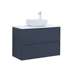 Тумба с раковиной Aquanet Арт 100 маренго Soft Touch (тактильный матовый) раковина City-1, белая столешница Тумба с раковиной Aquanet Арт 100 маренго Soft Touch (тактильный матовый) раковина City-1, белая столешница
