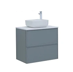 Тумба с раковиной Aquanet Арт 75 мисти грин Soft Touch (тактильный матовый) раковина City-1, белая столешница Тумба с раковиной Aquanet Арт 75 мисти грин Soft Touch (тактильный матовый) раковина City-1, белая столешница
