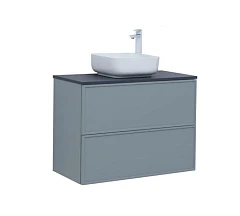 Тумба с раковиной Aquanet Арт 90 мисти грин Soft Touch (тактильный матовый) раковина City-1, синяя столешница Тумба с раковиной Aquanet Арт 90 мисти грин Soft Touch (тактильный матовый) раковина City-1, синяя столешница