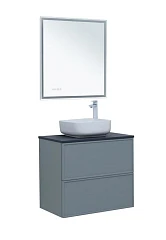 Комплект мебели Aquanet Арт 75 мисти грин Soft Touch (тактильный матовый) раковина City-1, синяя столешница Комплект мебели Aquanet Арт 75 мисти грин Soft Touch (тактильный матовый) раковина City-1, синяя столешница
