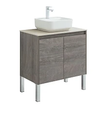 Тумба с раковиной Aquanet Nova Lite 75 дуб рошелье (2 дверцы) (раковина City-2, столешница серая) Тумба с раковиной Aquanet Nova Lite 75 дуб рошелье (2 дверцы) (раковина City-2, столешница серая)
