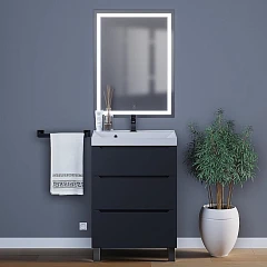 Комплект мебели Uperwood Tanos 60 черный, напольный, 3 ящика Комплект мебели Uperwood Tanos 60 черный, напольный, 3 ящика