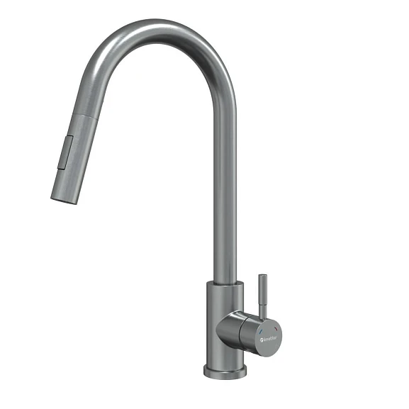 Смеситель Knotlor StreamLine SS-09 для кухни с выдвижным изливом сатин