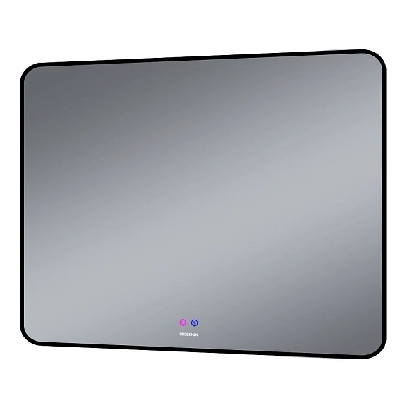 Зеркало Grossman Elegans-норма Black 100*80 Led подсветка с сенсорным выключателем и подогревом