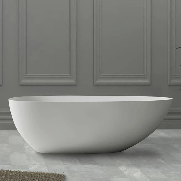 Ванна из искусственного камня ABBER Stein AS9611-1.7 170х80 белая матовая