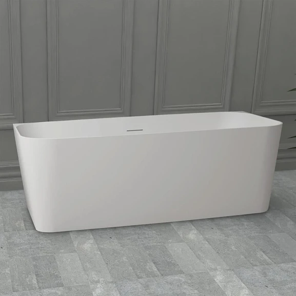 Ванна из искусственного камня ABBER Stein AS9617 170х75 белая матовая