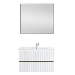 Комплект мебели Art&Max Elegant 90 с LED подсветкой ручек белый глянец Комплект мебели Art&Max Elegant 90 с LED подсветкой ручек белый глянец