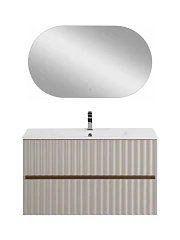 Комплект мебели Art&Max Elegant 100 с LED подсветкой ручек светло-серый матовый Комплект мебели Art&Max Elegant 100 с LED подсветкой ручек светло-серый матовый