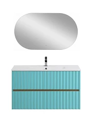 Комплект мебели Art&Max Elegant 100 с LED подсветкой ручек светло-зеленый матовый Комплект мебели Art&Max Elegant 100 с LED подсветкой ручек светло-зеленый матовый