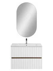 Комплект мебели Art&Max Elegant 80 с LED подсветкой ручек белый глянец Комплект мебели Art&Max Elegant 80 с LED подсветкой ручек белый глянец